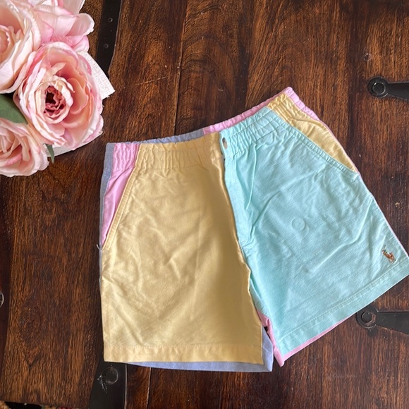 Ralph Lauren Color Block Cotton Shorts - Picture 1 of 6